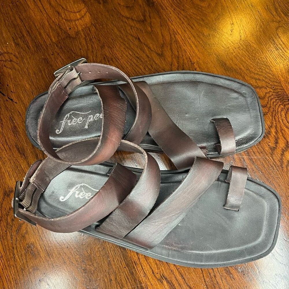 Free People Romeo Leather Gladiator Wrap Sandal Size 36 - Picture 6 of 8